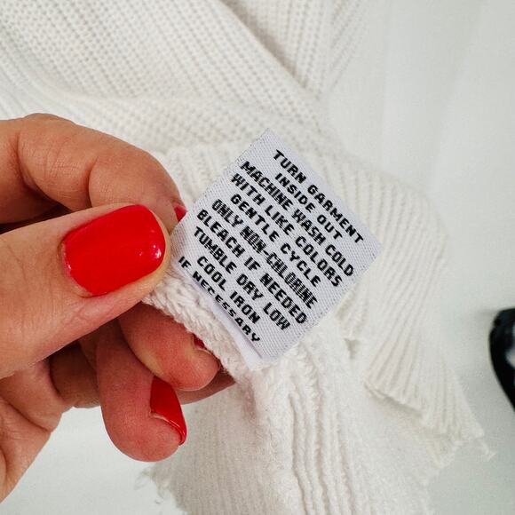 525 America Knit Hoodie Sweater White Lightweight Slouchy Pullover XL - Picture 7 of 9